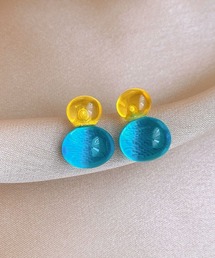 バイカラードロップ アクリルピアス