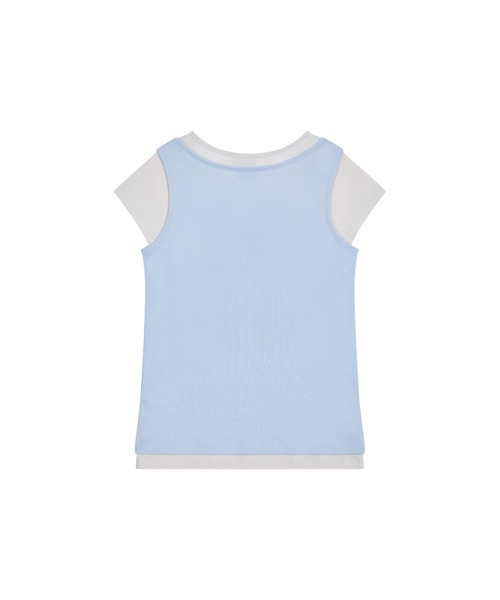 EMIS(イミス)の「(W) LAYERED-LIKE T-SHIRT(Tシャツ/カットソー・レディース・ライトブルー/ブラック・FREE)」の9枚目の写真