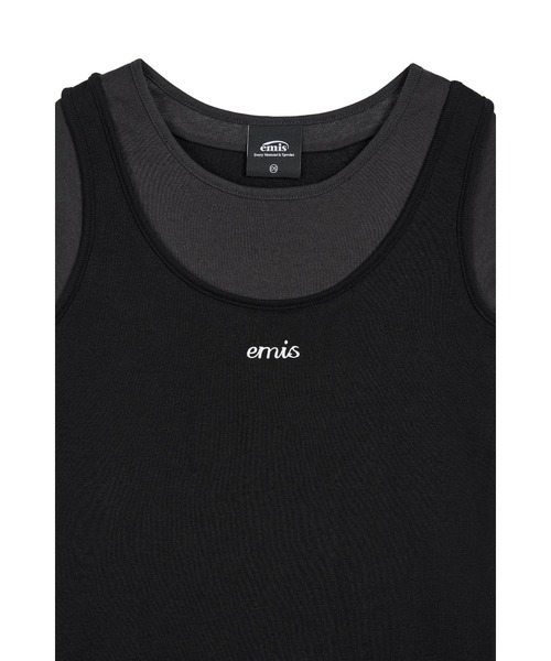 EMIS(イミス)の「(W) LAYERED-LIKE T-SHIRT(Tシャツ/カットソー・レディース・ライトブルー/ブラック・FREE)」の17枚目の写真