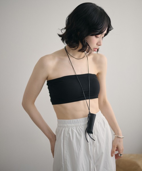 LAULEN(ローレン)の「back strap rib bandeau /バックストラップリブバンドゥ(チューブトップ・レディース・アイボリー/ブラック・FREE)」の14枚目の写真