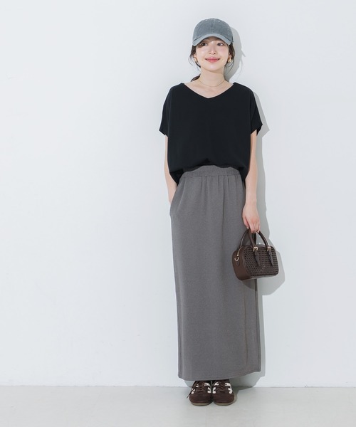 coca(coca)(コカ)の「\SNSで話題!!/ライトエンボスIラインスカート(スカート・レディース・グレー/ブラック・L/M/S)」の5枚目の写真