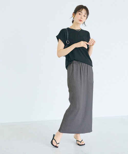 coca(coca)(コカ)の「\SNSで話題!!/ライトエンボスIラインスカート(スカート・レディース・グレー/ブラック・L/M/S)」の7枚目の写真