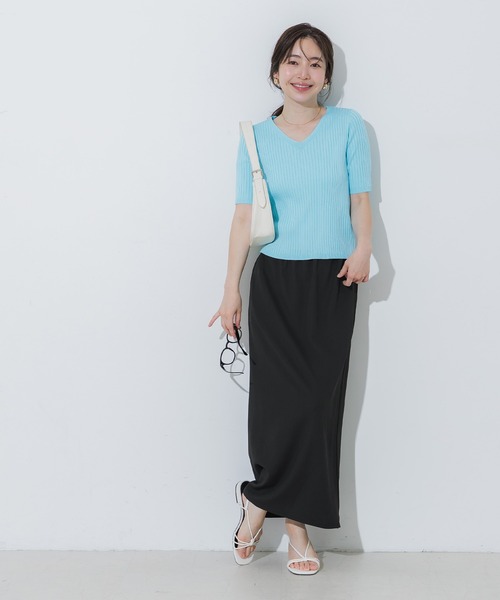 coca(coca)(コカ)の「\SNSで話題!!/ライトエンボスIラインスカート(スカート・レディース・グレー/ブラック・L/M/S)」の11枚目の写真