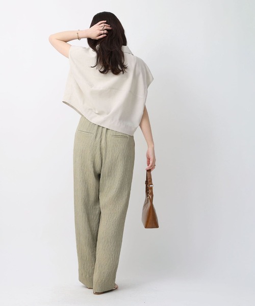 NOAHL(ノアル)の「【NOAHL】楊柳リラックスワイドパンツ(その他パンツ・レディース・セージグリーン/ブラック/ベージュ・L/M)」の19枚目の写真