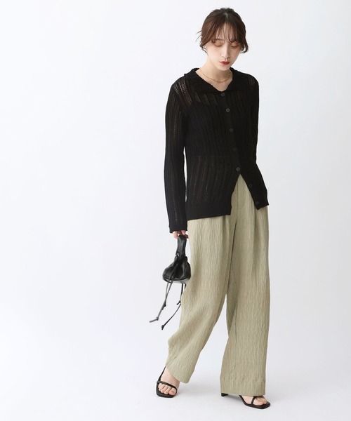 NOAHL(ノアル)の「【NOAHL】楊柳リラックスワイドパンツ(その他パンツ・レディース・セージグリーン/ブラック/ベージュ・L/M)」の21枚目の写真