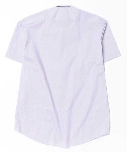 TOKYO SHIRTS(トウキョウシャツ)の「【超形態安定】【吸水速乾】 形態安定ノンアイロン ボタンダウン 半袖ビジネスワイシャツ (大きいサイズ)(ビジネスシャツ・メンズ・パープル・首回り45cm/首回り47cm)」の7枚目の写真