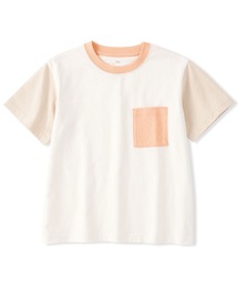 キッズ　カラーブロッククルーネック半袖Ｔシャツ