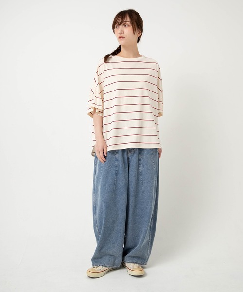 URCH RNA(アーチ アールエヌエー)の「R4468 ケミカル加工の5ポケまるパンツ(デニムパンツ・レディース・ダークインディゴブルー/ライトインディゴブルー/ベージュ系その他・FREE)」の19枚目の写真