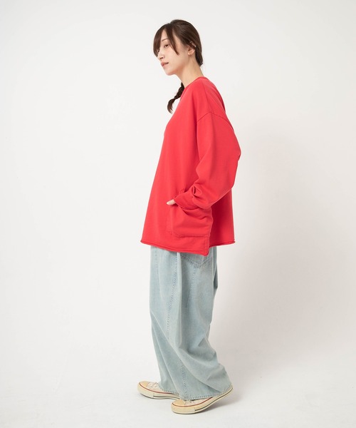 URCH RNA(アーチ アールエヌエー)の「R4468 ケミカル加工の5ポケまるパンツ(デニムパンツ・レディース・ダークインディゴブルー/ライトインディゴブルー/ベージュ系その他・FREE)」の22枚目の写真