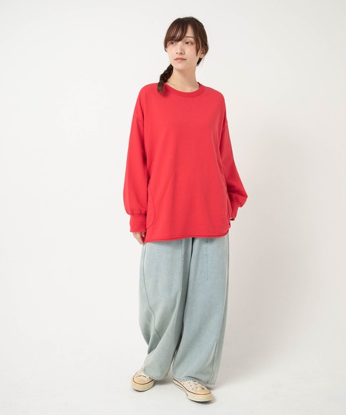 URCH RNA(アーチ アールエヌエー)の「R4468 ケミカル加工の5ポケまるパンツ(デニムパンツ・レディース・ダークインディゴブルー/ライトインディゴブルー/ベージュ系その他・FREE)」の21枚目の写真