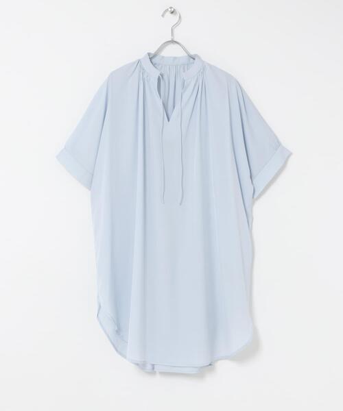 ITEMS URBANRESEARCH(アイテムズ アーバンリサーチ)の「スキッパーチュニックブラウス(シャツ/ブラウス・レディース・グレー系その他/ライトブルー/ネイビー・FREE)」の16枚目の写真