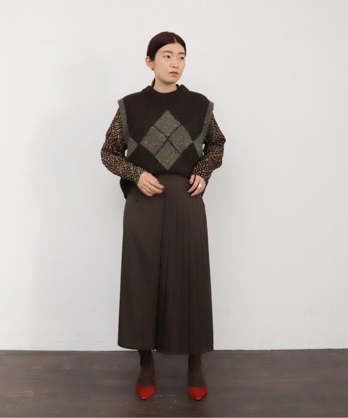 NOMBRE IMPAIR(ノンブルアンペール)の「【予約】オフドットプリント リボンブラウス(シャツ/ブラウス・レディース・ブラウン・FREE)」の10枚目の写真