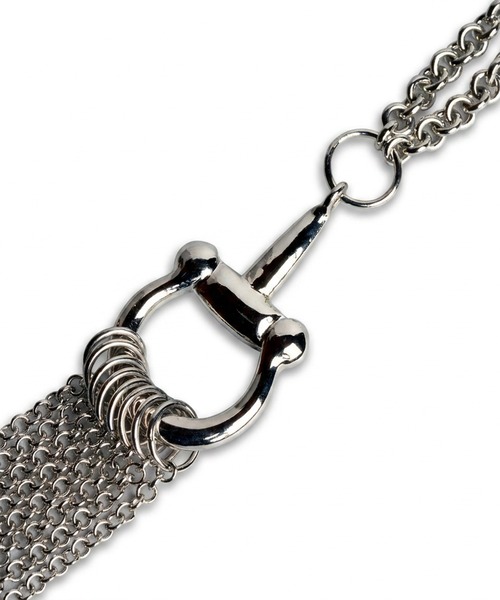 NO ID.(ノーアイディ)の「【NO ID.】Horsebit Charm Tassel Necklace / ホースビット チャーム タッセル ネックレス(ネックレス・メンズ・シルバー・ONE SIZE)」の9枚目の写真