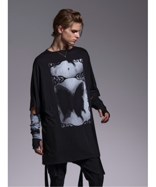 kiryuyrik(キリュウキリュウ)の「Dolman T-Shirt(Tシャツ/カットソー・メンズ・ブラック・SMALL)」の1枚目の写真