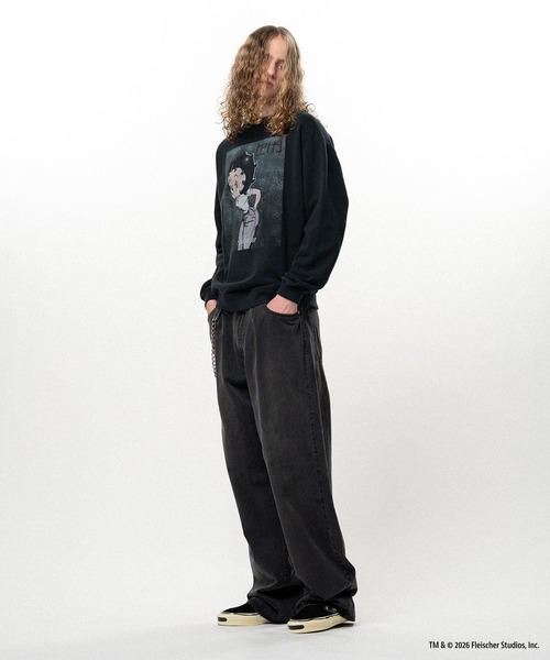 KAMIYA(カミヤ)の「Betty BoopTM × KAMIYA " I’m Coming Out" Sweatshirt(スウェット・メンズ・グレー/ブラック・M/S)」の5枚目の写真