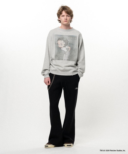 KAMIYA(カミヤ)の「Betty BoopTM × KAMIYA " I’m Coming Out" Sweatshirt(スウェット・メンズ・グレー/ブラック・M/S)」の9枚目の写真