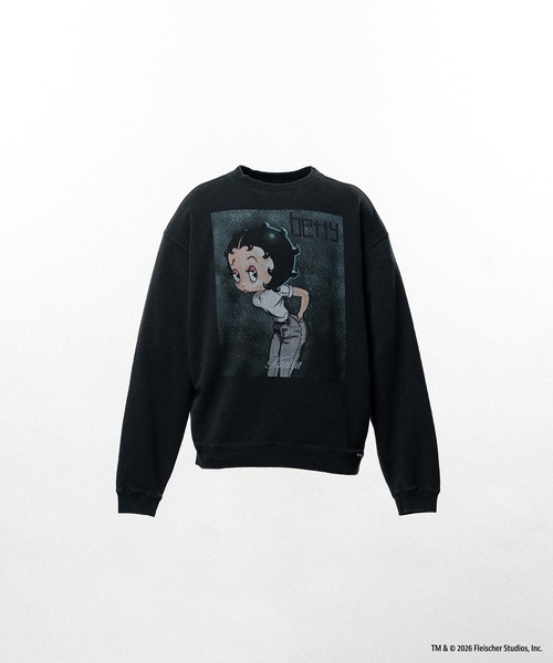 KAMIYA(カミヤ)の「Betty BoopTM × KAMIYA " I’m Coming Out" Sweatshirt(スウェット・メンズ・グレー/ブラック・M/S)」の14枚目の写真