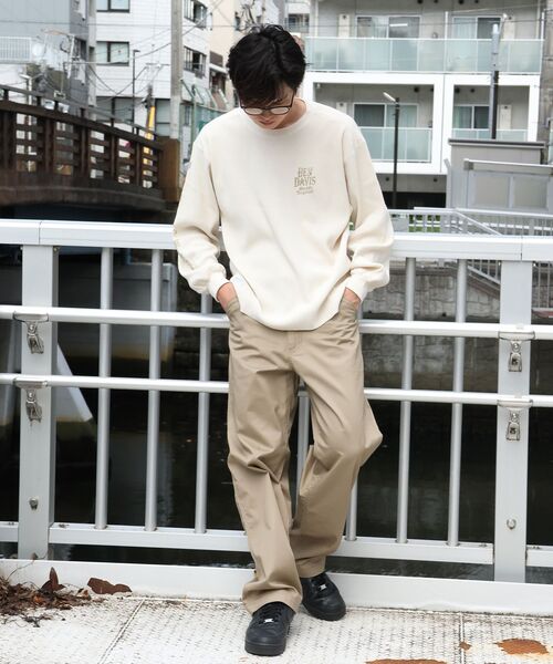 BEN DAVIS(ベンデイビス)の「【BEN DAVIS】BIG WAFFLE GRAPHIC CREW / ワッフル グラフィック クルー ロンT ユニセックス 長袖(Tシャツ/カットソー・メンズ・ネイビー/オフホワイト/ライトグレー/ブラック・X-LARGE/LARGE/MEDIUM)」の8枚目の写真