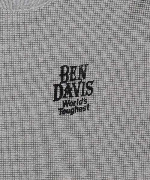 BEN DAVIS(ベンデイビス)の「【BEN DAVIS】BIG WAFFLE GRAPHIC CREW / ワッフル グラフィック クルー ロンT ユニセックス 長袖(Tシャツ/カットソー・メンズ・ネイビー/オフホワイト/ライトグレー/ブラック・X-LARGE/LARGE/MEDIUM)」の17枚目の写真
