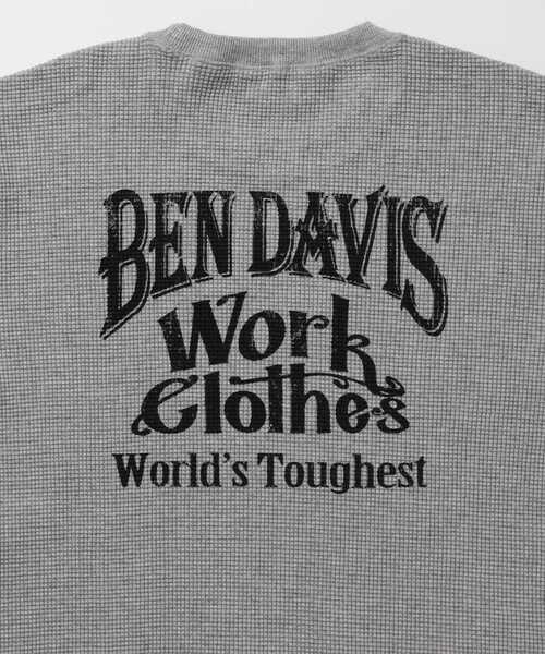 BEN DAVIS(ベンデイビス)の「【BEN DAVIS】BIG WAFFLE GRAPHIC CREW / ワッフル グラフィック クルー ロンT ユニセックス 長袖(Tシャツ/カットソー・メンズ・ネイビー/オフホワイト/ライトグレー/ブラック・X-LARGE/LARGE/MEDIUM)」の18枚目の写真