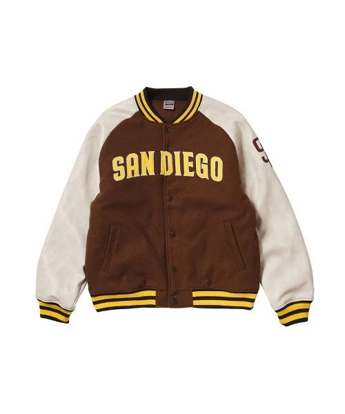 Fanatics(ファナティクス)の「ファナティクス【Fanatics】‐ サンディエゴ パドレス メルトン ジャケット 【MLB STANDARD LOGO PU MELTON JKT San Diego Padres ML2325FW0002】(ブルゾン・メンズ・ブラウン・XL/L)」の1枚目の写真