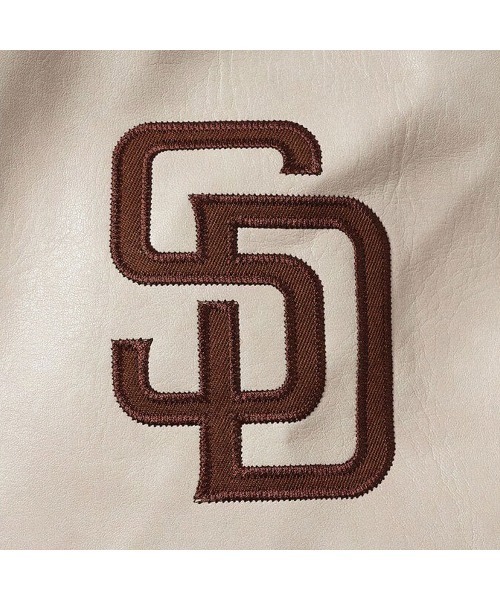 Fanatics(ファナティクス)の「ファナティクス【Fanatics】‐ サンディエゴ パドレス メルトン ジャケット 【MLB STANDARD LOGO PU MELTON JKT San Diego Padres ML2325FW0002】(ブルゾン・メンズ・ブラウン・XL/L)」の3枚目の写真
