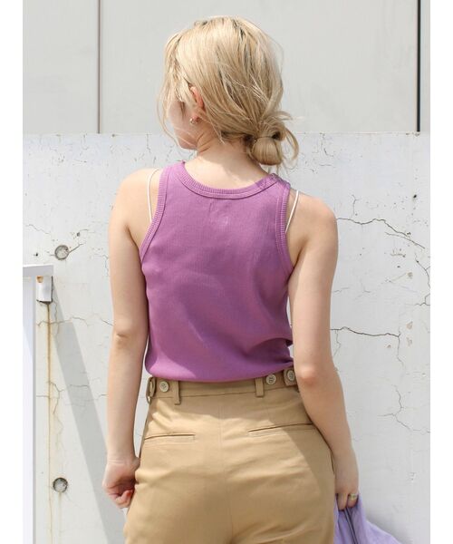 Ungrid(アングリッド)の「アメスリデザインタンクトップ(タンクトップ・レディース・パープル/ブルー/アイボリー/レッド・FREE)」の15枚目の写真