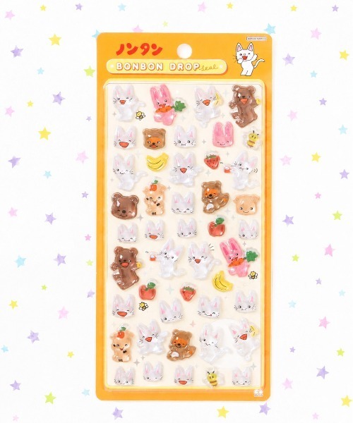 nini toys（ニニトイズ）の「【nini toys】≪ノンタン≫ボンボンドロップシール/ぷくぷく/シール（ステッカー/テープ・レディース・B/A・ONESIZE）」の2枚目の写真
