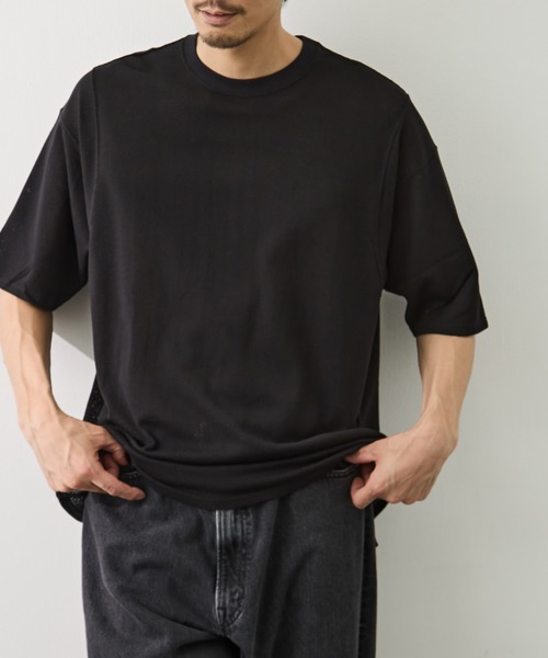 marka（マーカ）の「【MARKA/マーカ】メッシュTシャツ（Tシャツ/カットソー・メンズ・ブラック/グレー・1/2）」の2枚目の写真