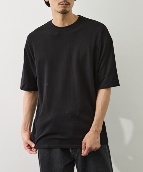 marka（マーカ）の「【MARKA/マーカ】メッシュTシャツ（Tシャツ/カットソー・メンズ・ブラック/グレー・1/2）」の4枚目の写真