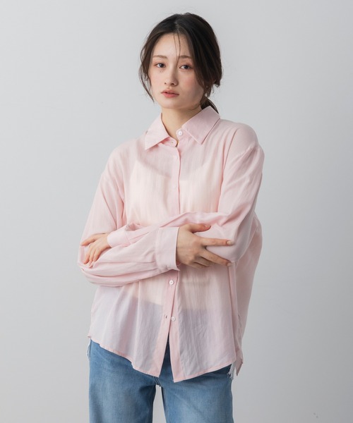 AJUGA.(アジュガ)の「バックレースレイヤードシャツ(シャツ/ブラウス・レディース・オフホワイト/ライトピンク・FREE)」の14枚目の写真