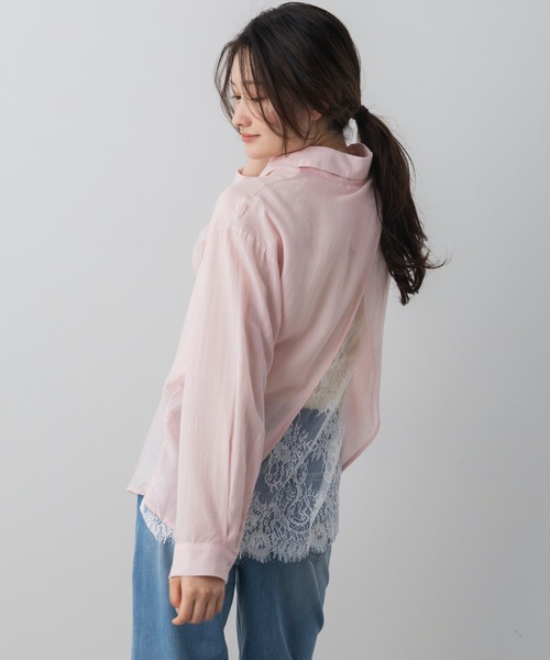 AJUGA.(アジュガ)の「バックレースレイヤードシャツ(シャツ/ブラウス・レディース・オフホワイト/ライトピンク・FREE)」の18枚目の写真