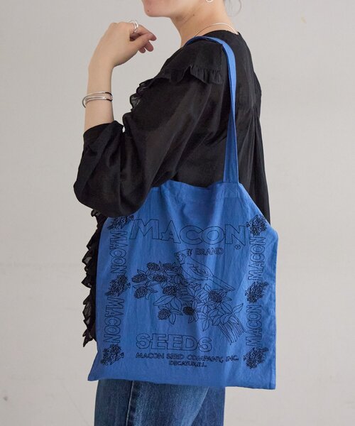 BEARDSLEY(ビアズリー)の「コットンシードバッグ《FRIPIER》【A4対応】(ハンドバッグ・レディース・グリーン系その他2/ブルー・FREE)」の9枚目の写真