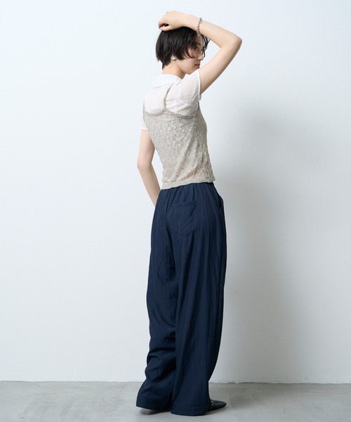 NUJOH(ヌゾ)の「Sheer Crinkle Crop Shirt / シアークリンクルクロップシャツ(シャツ/ブラウス・レディース・ブラック・FREE)」の19枚目の写真