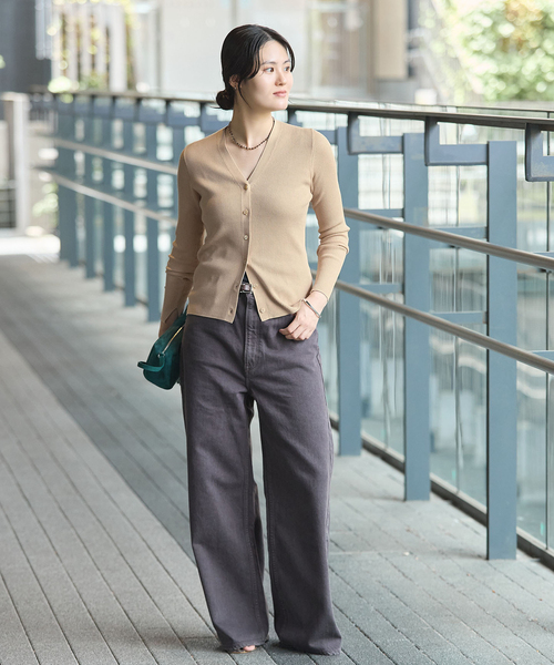 IENA(イエナ)の「《/手洗い可》ECO SPLASH Vカーディガン(カーディガン/ボレロ・レディース・ブラック/パープル/ベージュ・FREE)」の21枚目の写真
