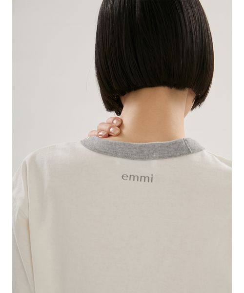 emmi(エミ)の「【emmi×GOOD ROCK SPEED】MINNIE MOUSE/リンガー Tシャツ(Tシャツ/カットソー・レディース・グレー/ホワイト・F)」の8枚目の写真