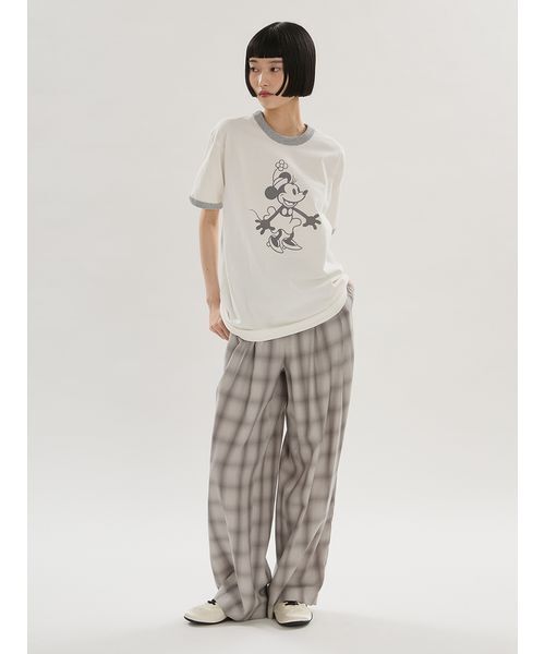 emmi(エミ)の「【emmi×GOOD ROCK SPEED】MINNIE MOUSE/リンガー Tシャツ(Tシャツ/カットソー・レディース・グレー/ホワイト・F)」の10枚目の写真