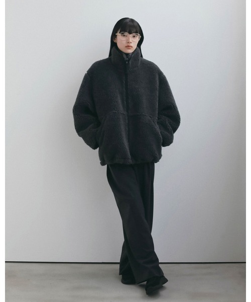 anuke(アンヌーク)の「Boa Zip Blouson(ブルゾン・レディース・チャコールグレー/ベージュ・38inch/36inch)」の14枚目の写真