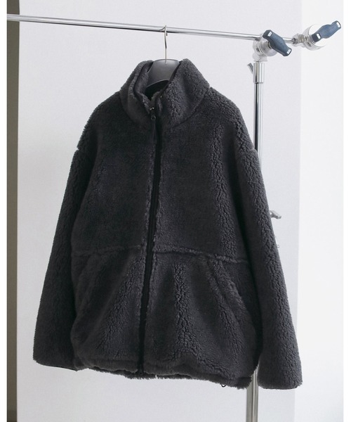 anuke(アンヌーク)の「Boa Zip Blouson(ブルゾン・レディース・チャコールグレー/ベージュ・38inch/36inch)」の6枚目の写真