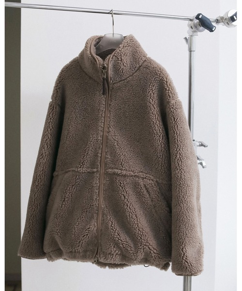 anuke(アンヌーク)の「Boa Zip Blouson(ブルゾン・レディース・チャコールグレー/ベージュ・38inch/36inch)」の7枚目の写真