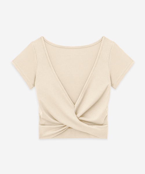 DEVIWEAR(デヴィウェア)の「リリースツイストショートスリーブ DEVI-T0158-クリーム(Tシャツ/カットソー・レディース・クリーム・MEDIUM/SMALL)」の13枚目の写真