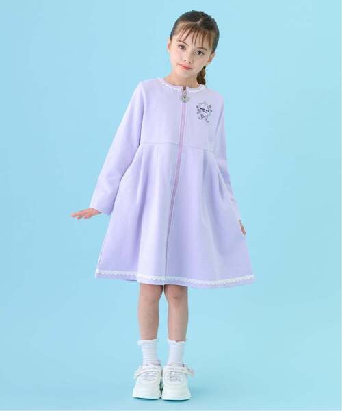 ANNA SUI mini(アナスイ・ミニ)の「ジップアップワンピース(ワンピース・キッズ・ネイビー/ラベンダー・140cm/130cm/120cm/100-110cm)」の2枚目の写真