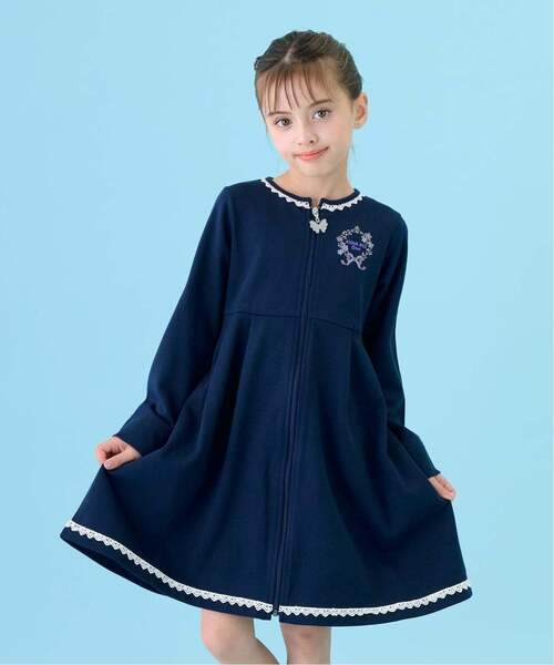 ANNA SUI mini(アナスイ・ミニ)の「ジップアップワンピース(ワンピース・キッズ・ネイビー/ラベンダー・140cm/130cm/120cm/100-110cm)」の5枚目の写真