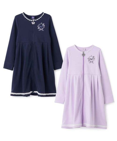 ANNA SUI mini(アナスイ・ミニ)の「ジップアップワンピース(ワンピース・キッズ・ネイビー/ラベンダー・140cm/130cm/120cm/100-110cm)」の8枚目の写真