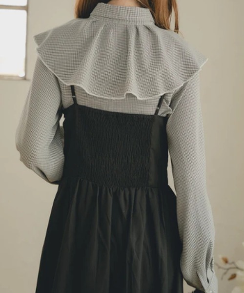 amr.(アムレ)の「ブロードタックキャミワンピース(ワンピース・レディース・ブラック・FREE)」の15枚目の写真