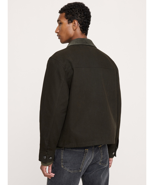 Banana Republic(バナナリパブリック)の「コットンツイル ユーティリティジャケット (スエード襟付き)(その他アウター・メンズ・オリーブ・S/M/L/XL)」の2枚目の写真