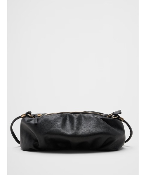BANANA REPUBLIC FACTORY STORE(バナナリパブリック ファクトリーストア)の「BANANA REPUBLIC FACTORY STORE ヴィーガンレザー クラウドクロスボディバッグ(ショルダーバッグ・レディース・ブラック/ワイン・ONE SIZE)」の1枚目の写真