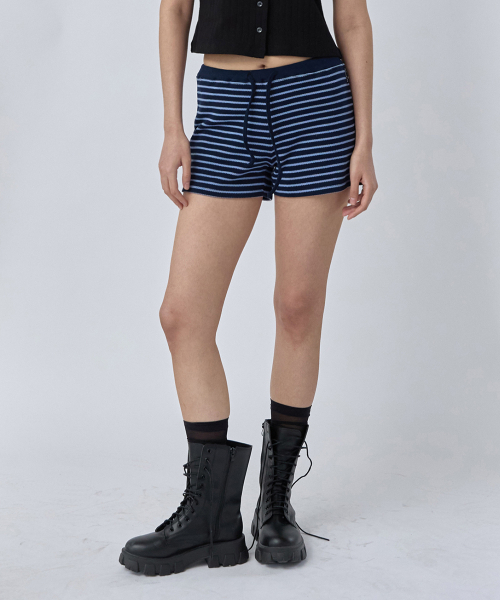 RENSE(レンセ)の「Stripe Micro Shorts Navy(その他パンツ・レディース・その他・OS)」の1枚目の写真