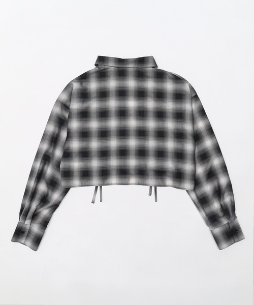 WEGO（ウィゴー）の「WEGO/【26年秋冬新作】ドロストチェックシャツ（シャツ/ブラウス・レディース・ブラック・FREE）」の14枚目の写真