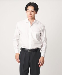 コットン ブロード ワイドカラー ドレスシャツ -形態安定-
